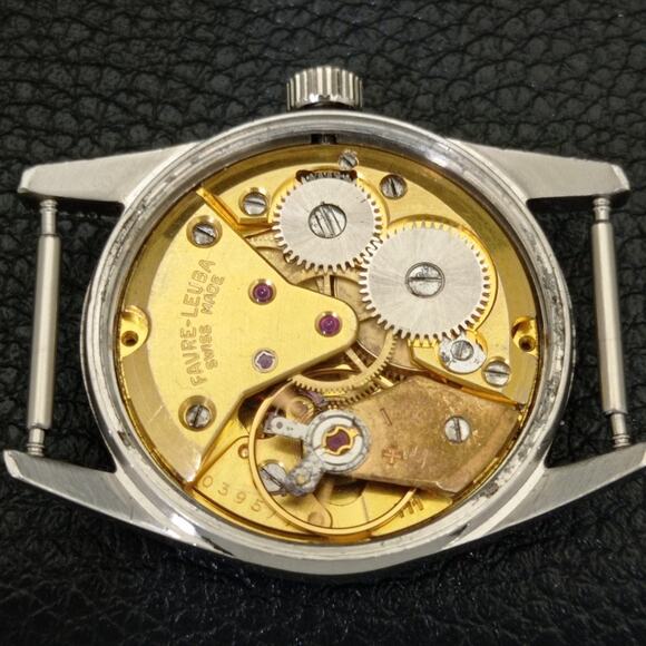 Vintage 1990 Favre Leuba Manual Mens Silver Watch W/Nato Strap - Picture 9 of 9